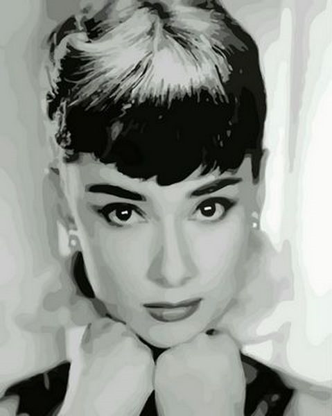 Картини за номерами 40х50 див. Одрі Хепберн