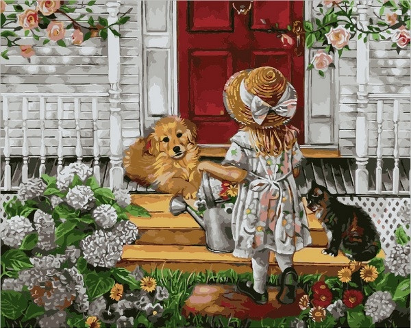 Картини за номерами 40х50 див. Маленькі помічники Художник Tricia Reilly-Matthews