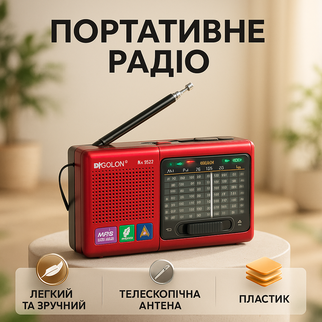 Що працює від мережі MP3 USB Golon RX-6622, Радіоприймачі fm діапазону, Потужний радіоприймач QC-20, фото 1