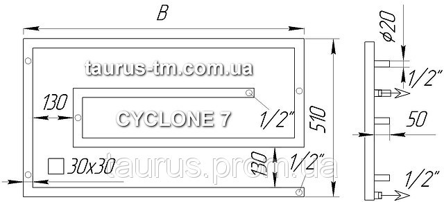 Полотенцесушитель Cyclone 7 ширина 800 мм. Современный дизайн. Квадратные формы труб 30х30 - фото 4 - id-p17391197