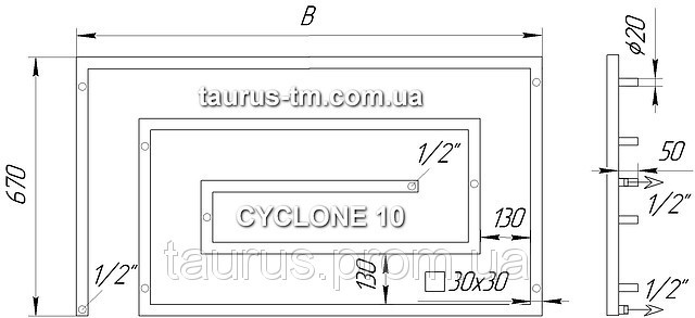 Гучна сушарка для рушників для великої ванної кімнати Cyclone 10/670х1300. Унікальний дизайн - фото 5 - id-p17386273