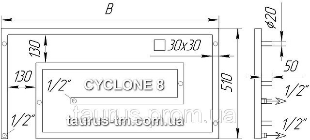 Современный полотенцесушитель Cyclone 8 /510х900 мм, для стильного интерьера ванной комнаты. Водяной - фото 2 - id-p17384903