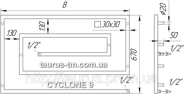 Дизайнерский CYCLONE 9 /670х1000 мм, полотенцесушитель из нержавеющей стали квадратной трубы 30х30 - фото 4 - id-p3036608