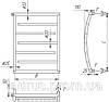 Вузька, висока сушарка для рушників Atlantica 11/1250х400 з н/ж сталі. Вигнута форма. Перемички тупі d20мм, фото 4