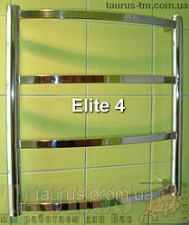 Компактний н/ж сушарка для рушників у ванну кімнату Elite 4/450х500 мм. Плоскі перемички 20х10