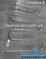 Сушарка для рушників Змійка 5 колін із нержавіючої сталі; Висота 920 мм. Водяна, 1/2" різьба. Ширина