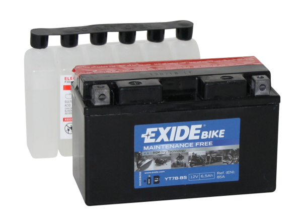 Аккумулятор мото EXIDE B/O 12V 6.5AH 85A YT7B-BS/ET7B-BS [150X65X93]