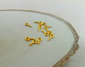 Штифт із різзю золото мікс (10 штук)