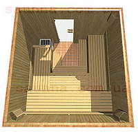 Сауна Під ключ із скляними дверима