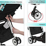 Дитяча прогулянкова коляска Блакитна (HC300-BLUE), фото 4