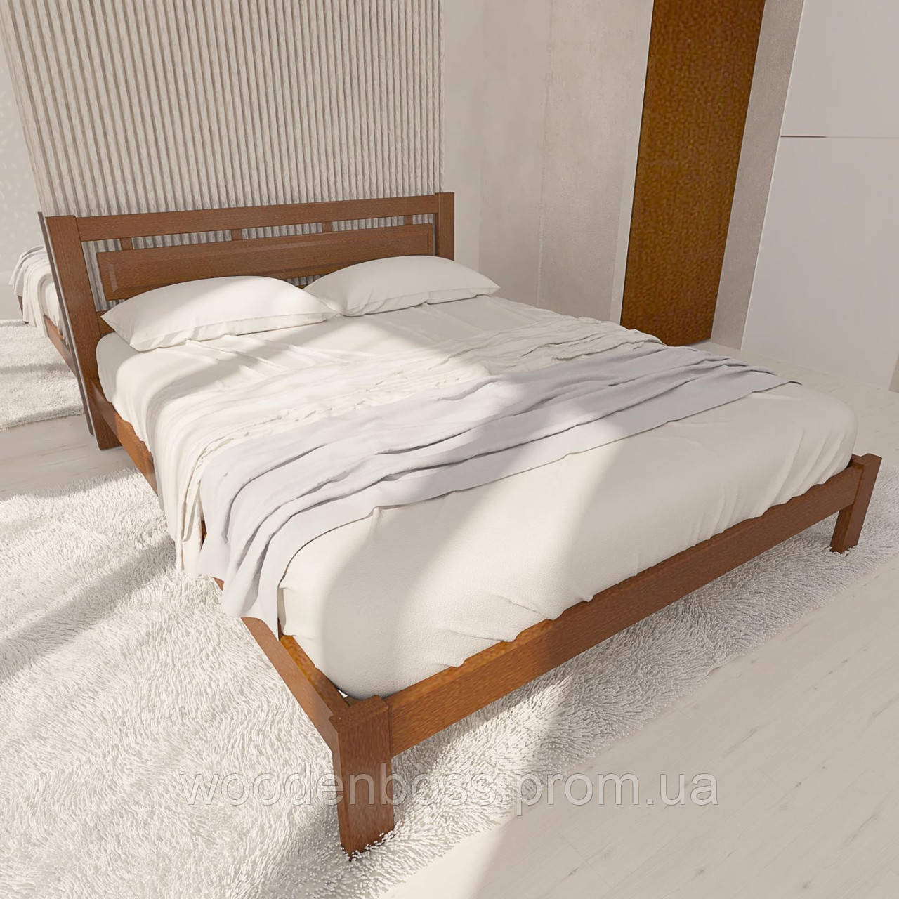 Ліжко односпальне від "Wooden Boss" Грація (спальне місце - 90х190/200)