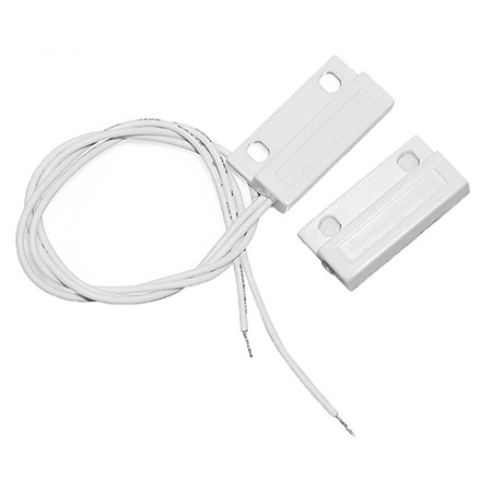 Геркон, що замикає (NO) - датчик відкриття дверей або вікон, провідний FUERS MC-38, фото 1