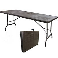 Стіл розкладний для кемпінгу XXL 180 коричневий