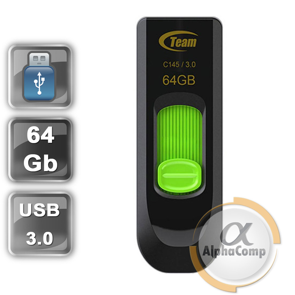 USB Flash 64Gb Team C145 USB3.0 (TC145364GG01) Green