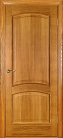 Межкомнатные двери шпонированные дубом "Ваш Стиль" модель Капри ПГ светлый орех с врезкой фурнитуры - фото 1 - id-p518555337