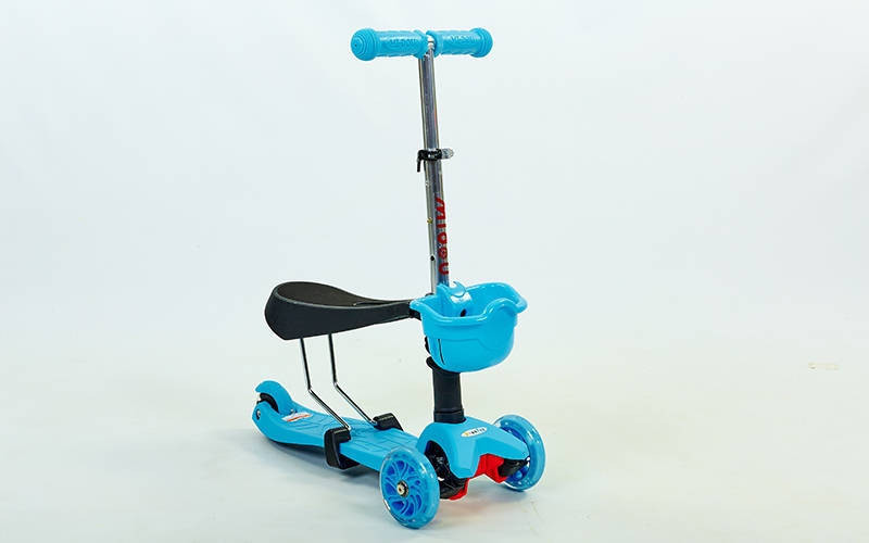 Самокат Medoo scooter з нахилом керма з сидінням 3 в 1-0331, фото 1