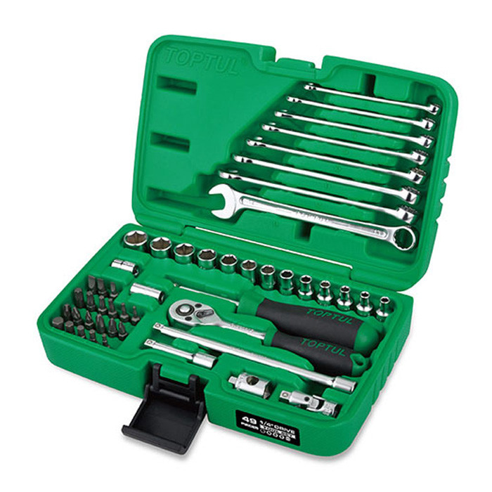 Набір інструменту 1/4" + ключі 49ед. Toptul GCAI4901 (Тайвань), фото 1