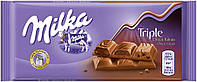 Молочный шоколад Milka Triple Choko cocoa 90гр. Австрия