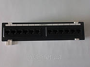 Патч-панелі настінна 12хRJ-45 UTP, ДО-5е, роз'єм Krone