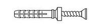 Дюбель з ударним шурупом 8/60 полипропил.