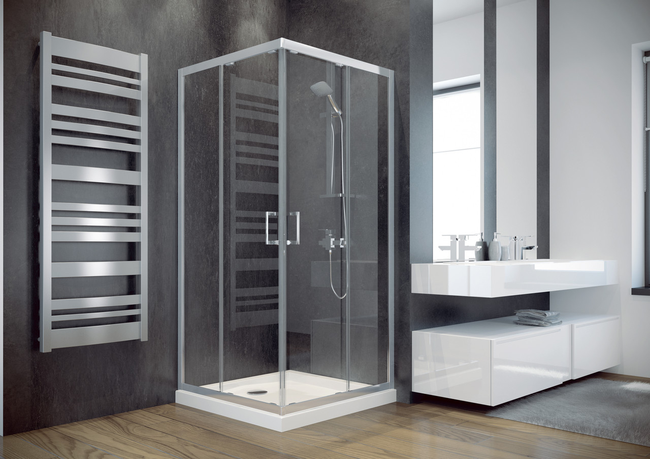 Душова кабіна квадратна Modern 80x80x185 прозора Besco