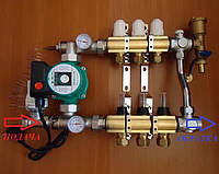 Коллектор в сборе на 3 выхода GROSS для тёплого пола