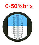 Рефрактометр RHB 0 — 50 ATC (HT1150) (0-50% Brix). Для визначення вмісту сахарози у вині, соках, сиропах, фото 3
