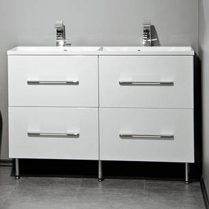 Тумба з умивальником Fancy Marble Cuba 120 (ШН-Am1200D) (Білий), фото 2