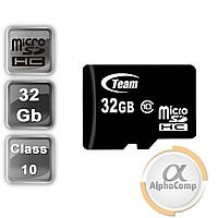 Картка пам'яті microSD 32Gb Team SDHC (class 10) (TUSDH32GCL1002)