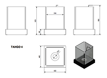 Біокамін Kratki TANGO 4 (білий), фото 3