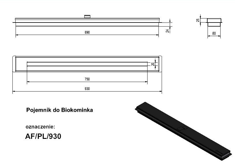 Горелка для биокамина Kratki (длинная, 930мм) - фото 3 - id-p518787009