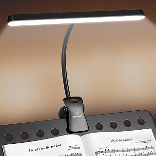 Glocusent 57 LED Super Bright Music Stand Light, Eyes Care Clip-on Piano Light, 3 Color 165 Brightness, USB-C Charging,