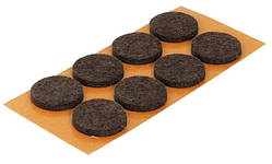 Підп'ятник меблевий круглий D30мм, фетр коричневий