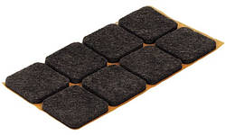 Підп'ятник меблевий квадратний 30x30 мм, фетр білий