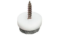 Підп'ятник меблевий круглий для кріплення скобами, фетр 20 мм