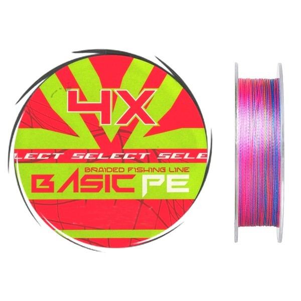 Шнур Select Basic PE 200m #1.2 0,19mm 20lb multicolor, фото 1
