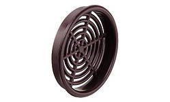 Решітка вентиляційна кругле D65 мм, пластмаса коричнева