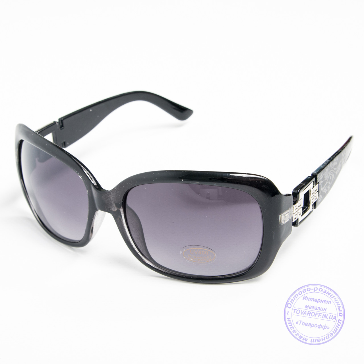 Розпродаж жіночих сонячних окулярів оптом - Чорні - TF-17