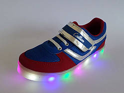Кросівки LED світні, що дихають на липучці 