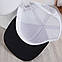 Біла кепка з прямим чорним козирком (Snapback), фото 5