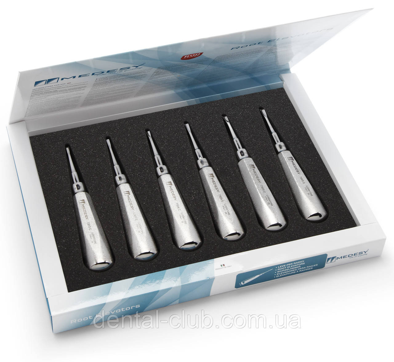 Набір люксаторов хірургічних (елеваторів, периотомов) Lussatore 6 шт., Medesy 730/SET, фото 1