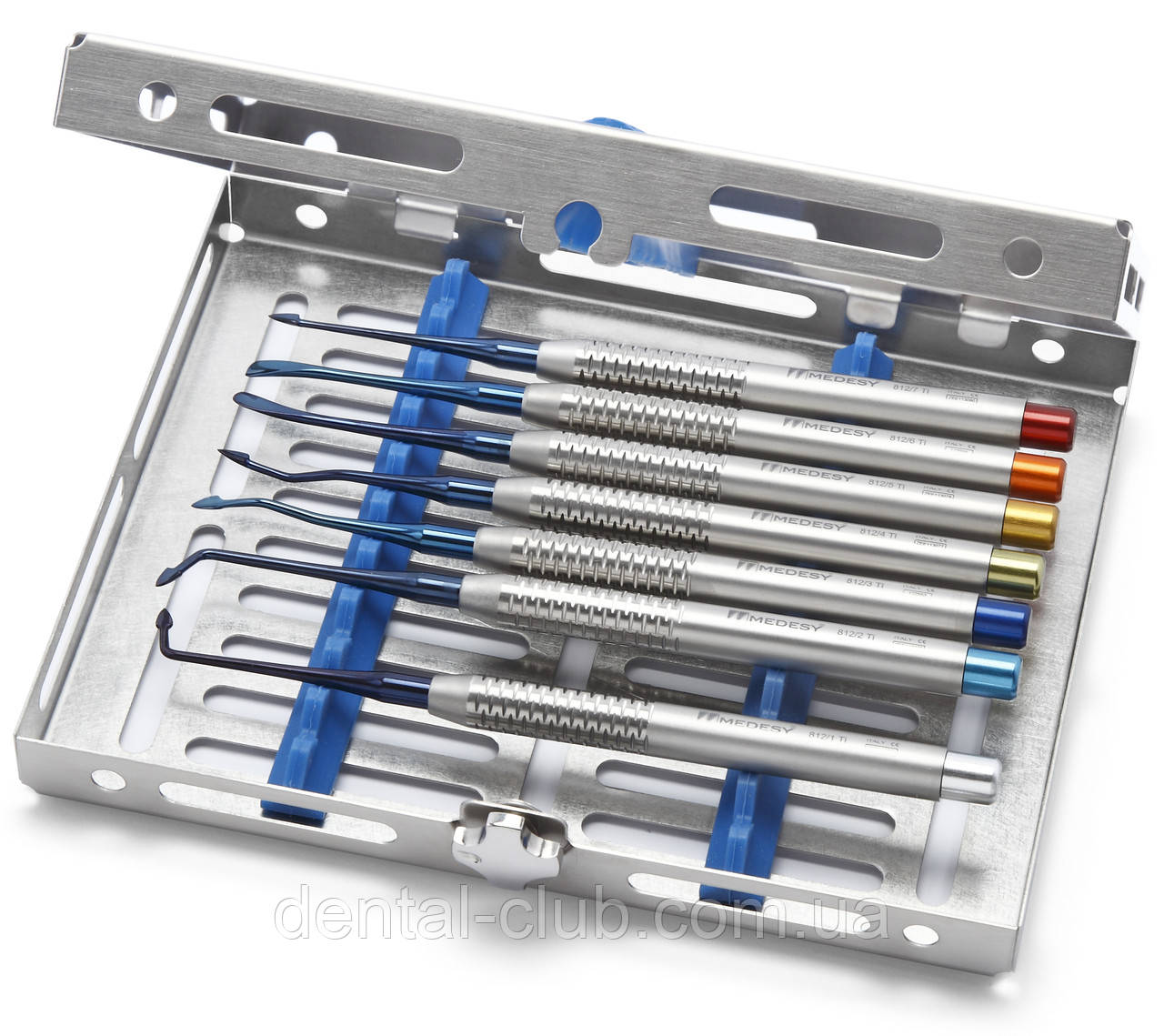 Набір мініелеваторів хірургічних Medimpla титан 7 шт., Medesy 812/KIT, фото 1