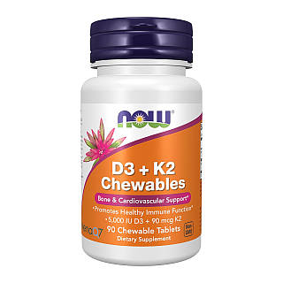 D3 + K2 Chewables - 90 tabs