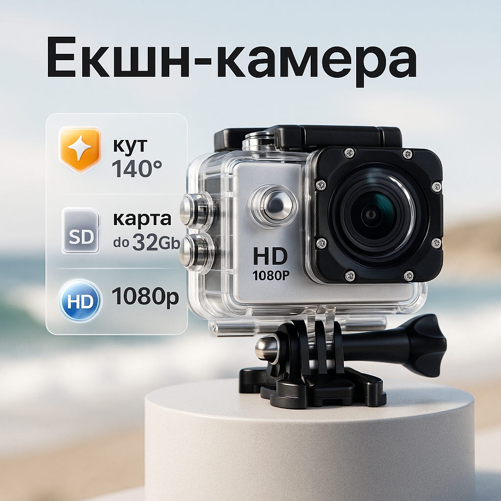 Цифрова камера, Відеокамери sport, Екшн-камери Sport, Краща екшн камера Action 1080 XR-30