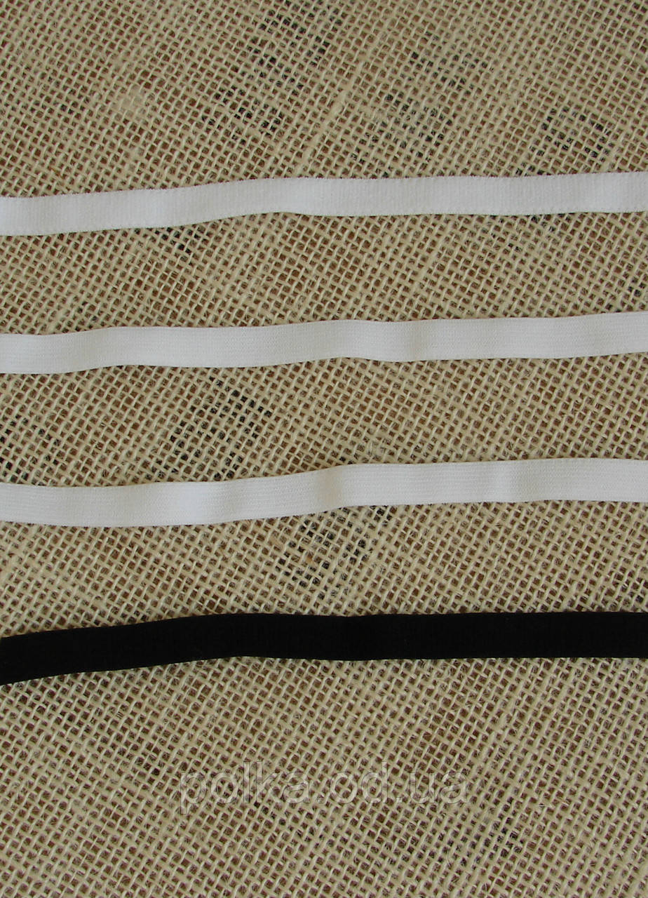 Гумка для білизни біла-G2353-10, ширина 10мм(нарізаємо від 100м)