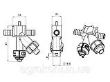 Корпус розпилювача на шланг 12.5мм, прохідний 0-100/08/P PRO | 225665 AGROPLAST, фото 2
