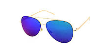 Стильні окуляри сонцезахисні авіатори сині Dior