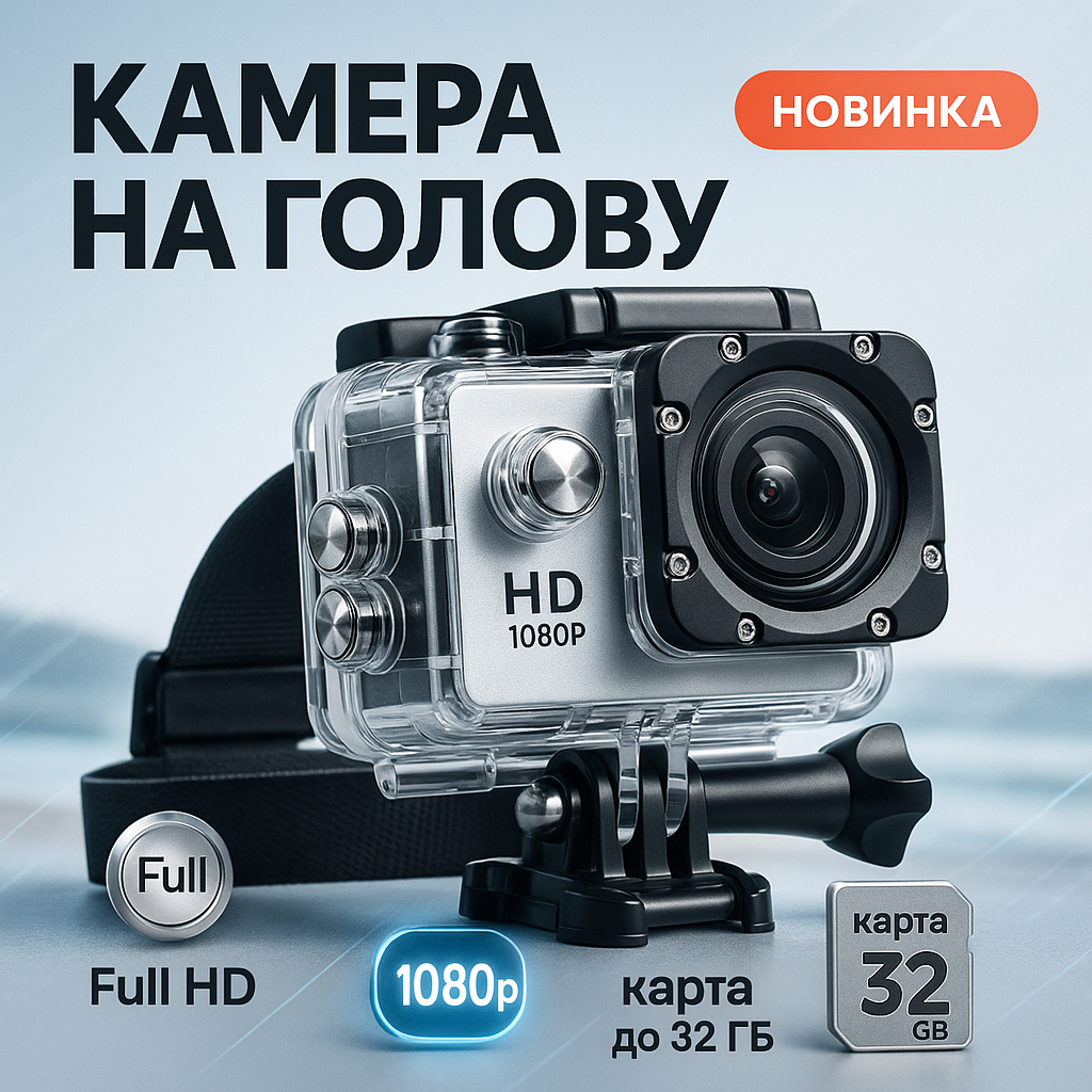 Відеокамери sport DVR SPORT A7, Action camera, Екшн камера 1080 p Камера гоупро WX-20, фото 1