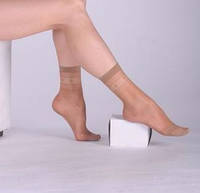 Носки женские 40 ден телесные с рисунком "Ратана"