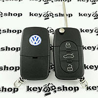 Ключ Volkswagen (корпус Фольксваген) Golf, Passat B5, 3 - кнопки , лезвие HU66